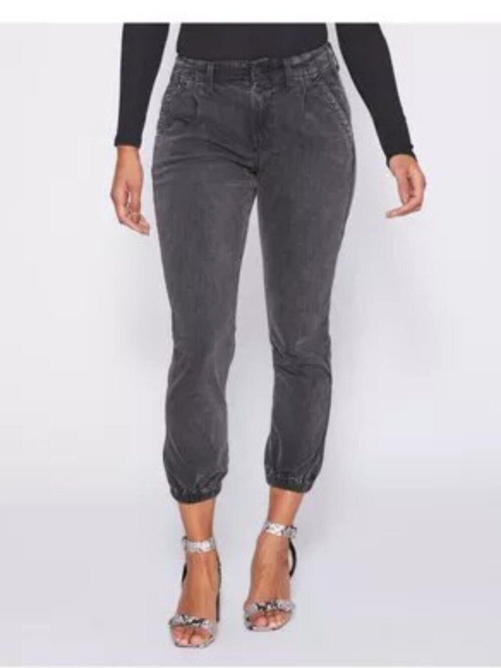 Paige Mayslie Cropped Jogger Pant in Faded Mist Size 31